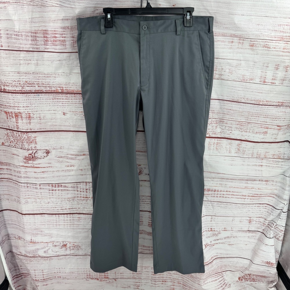 Nike Golf Pants Mens Size 36x30  Dri-FIT Grey Flat Front Performance Athletic